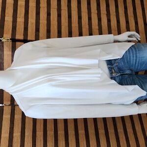 Faux leather and stretch spandex jacket